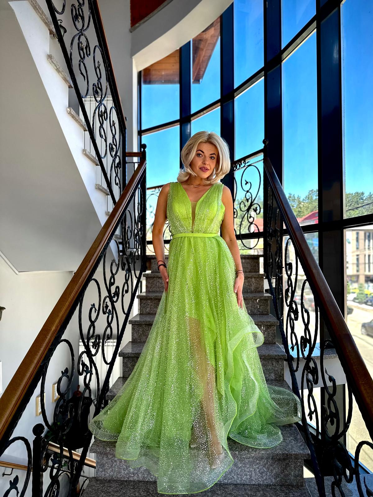 Rochie "Electric green"