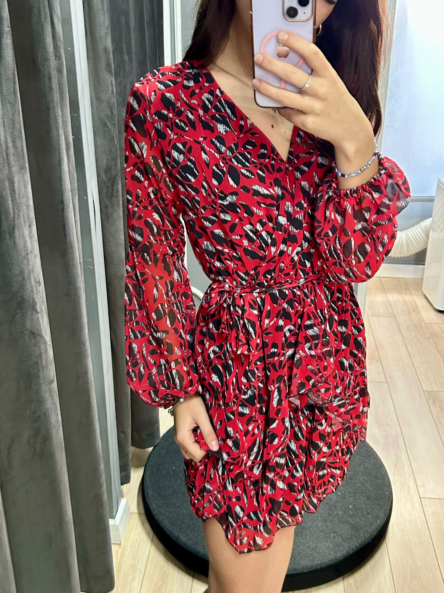 Rochie Print Rosu