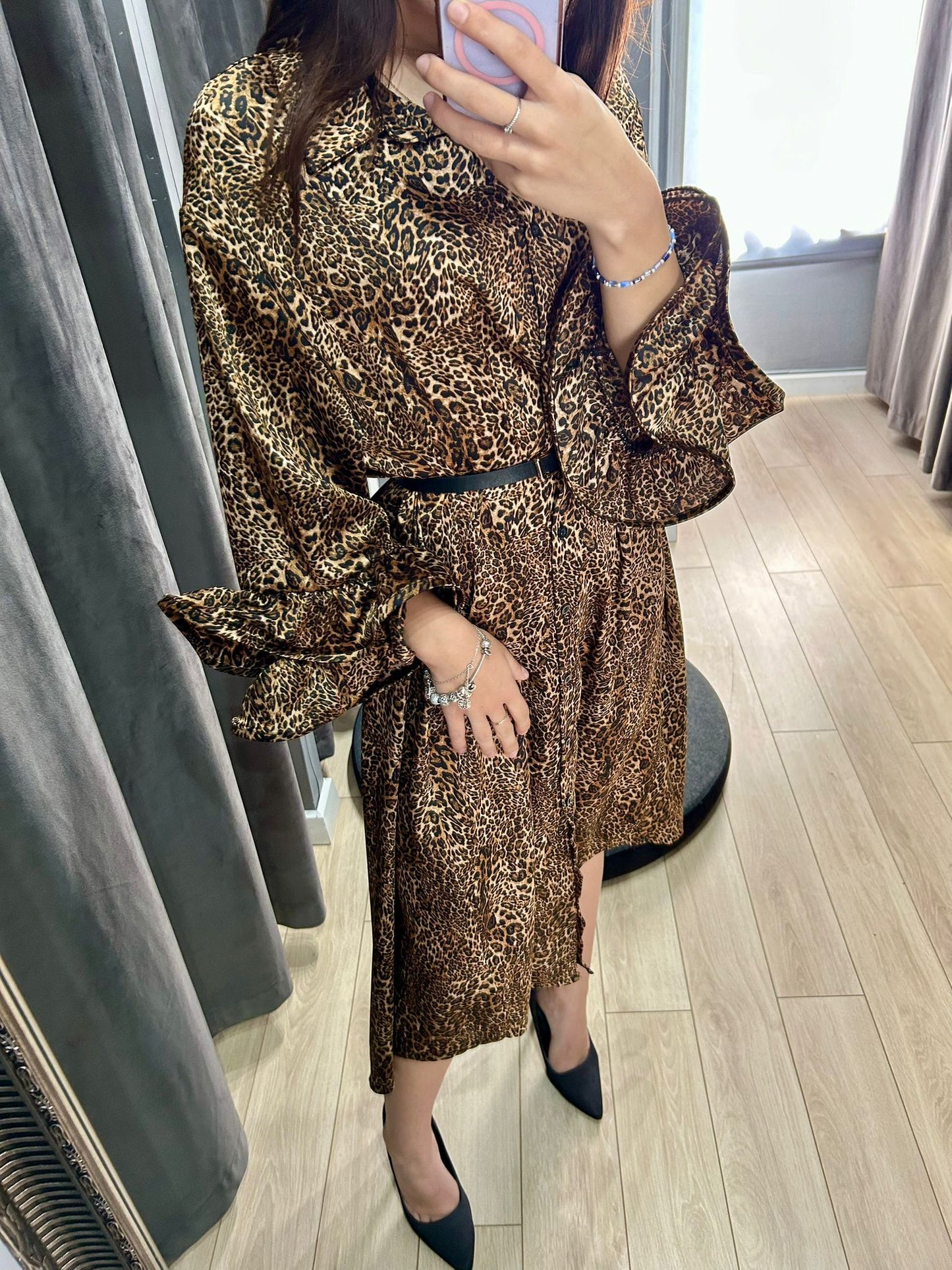 Rochie Print maneci clopot