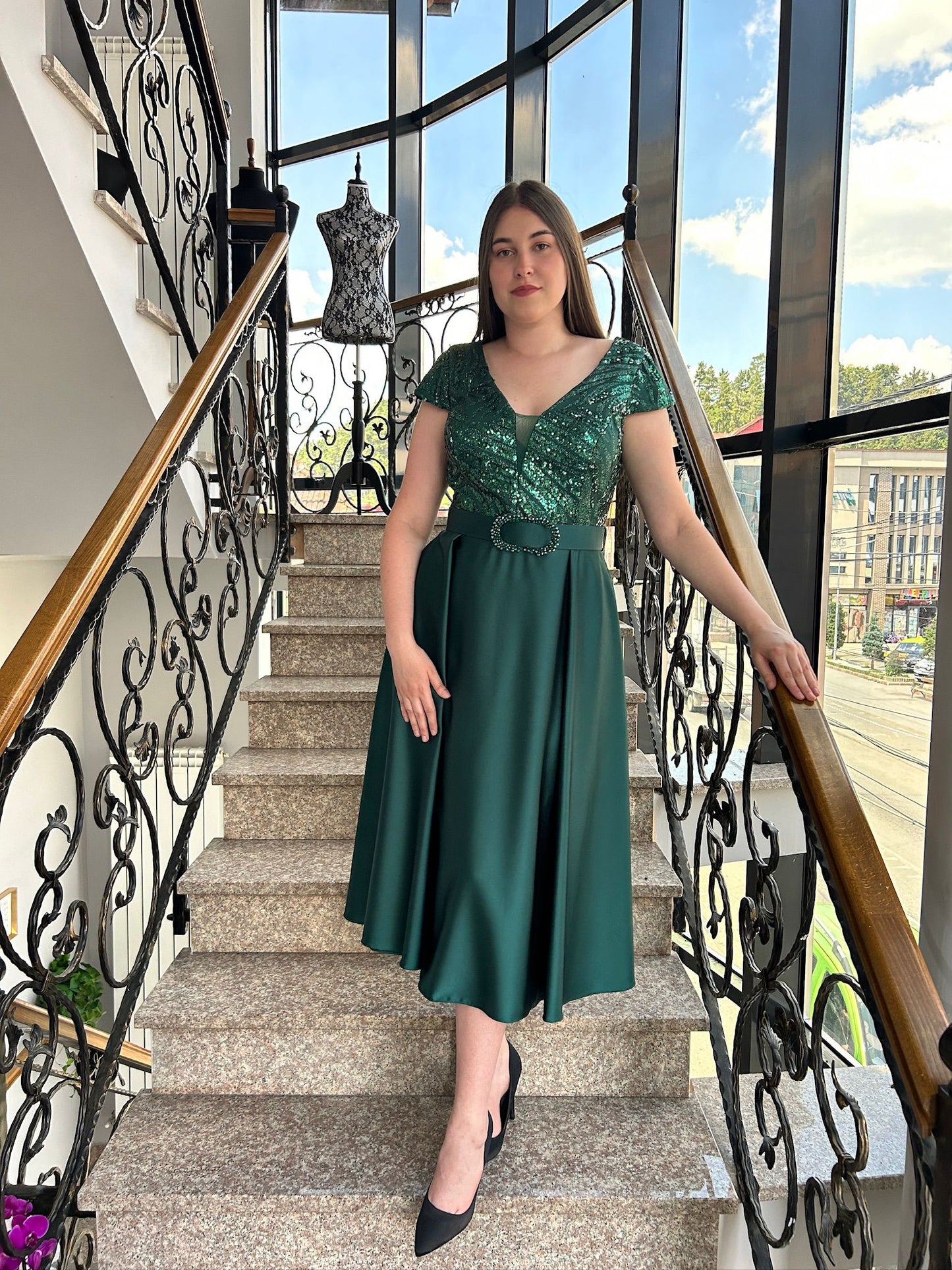 Rochie " Moss Serenade"