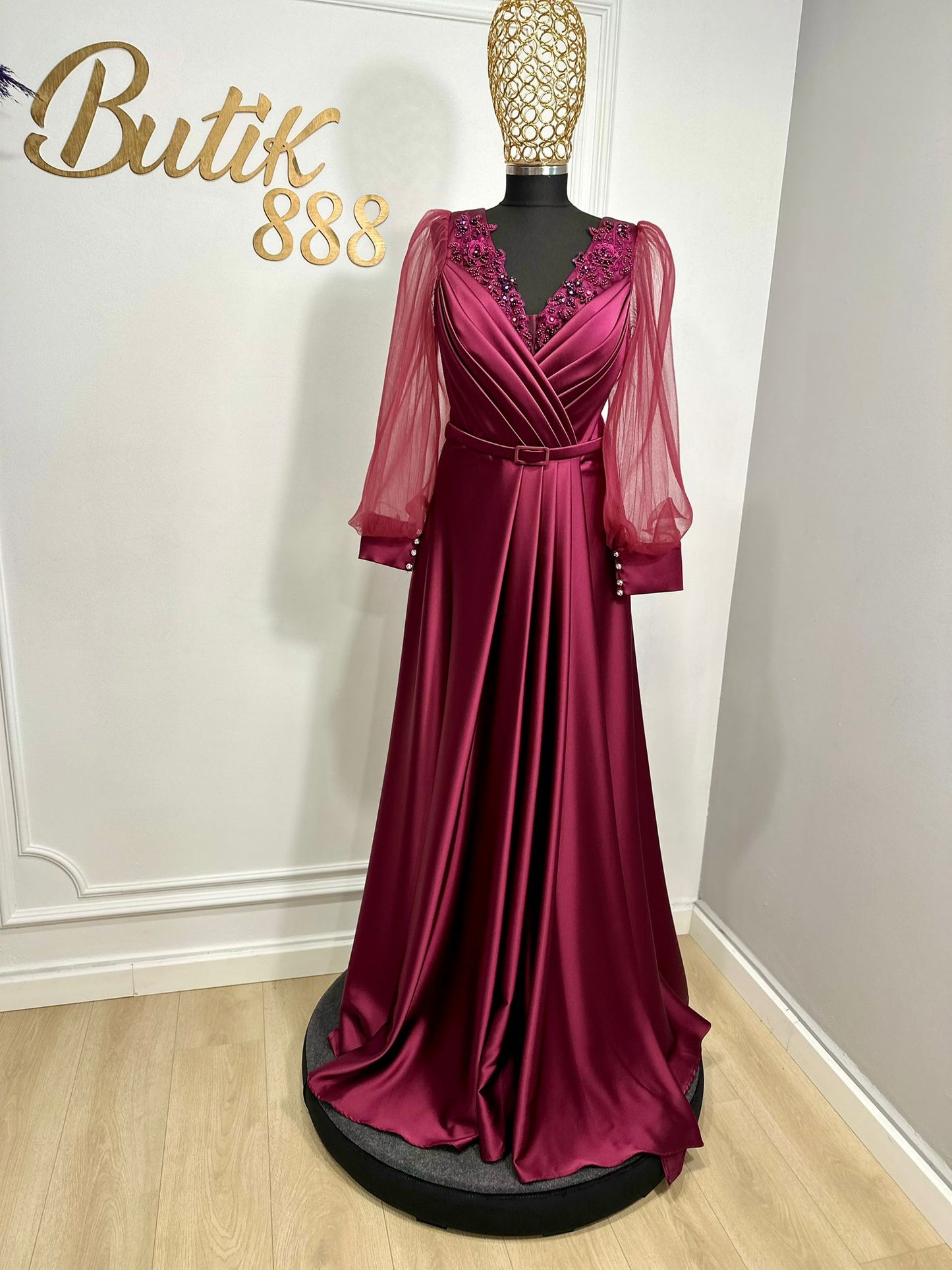 Rochie "Burgundy Bloom"