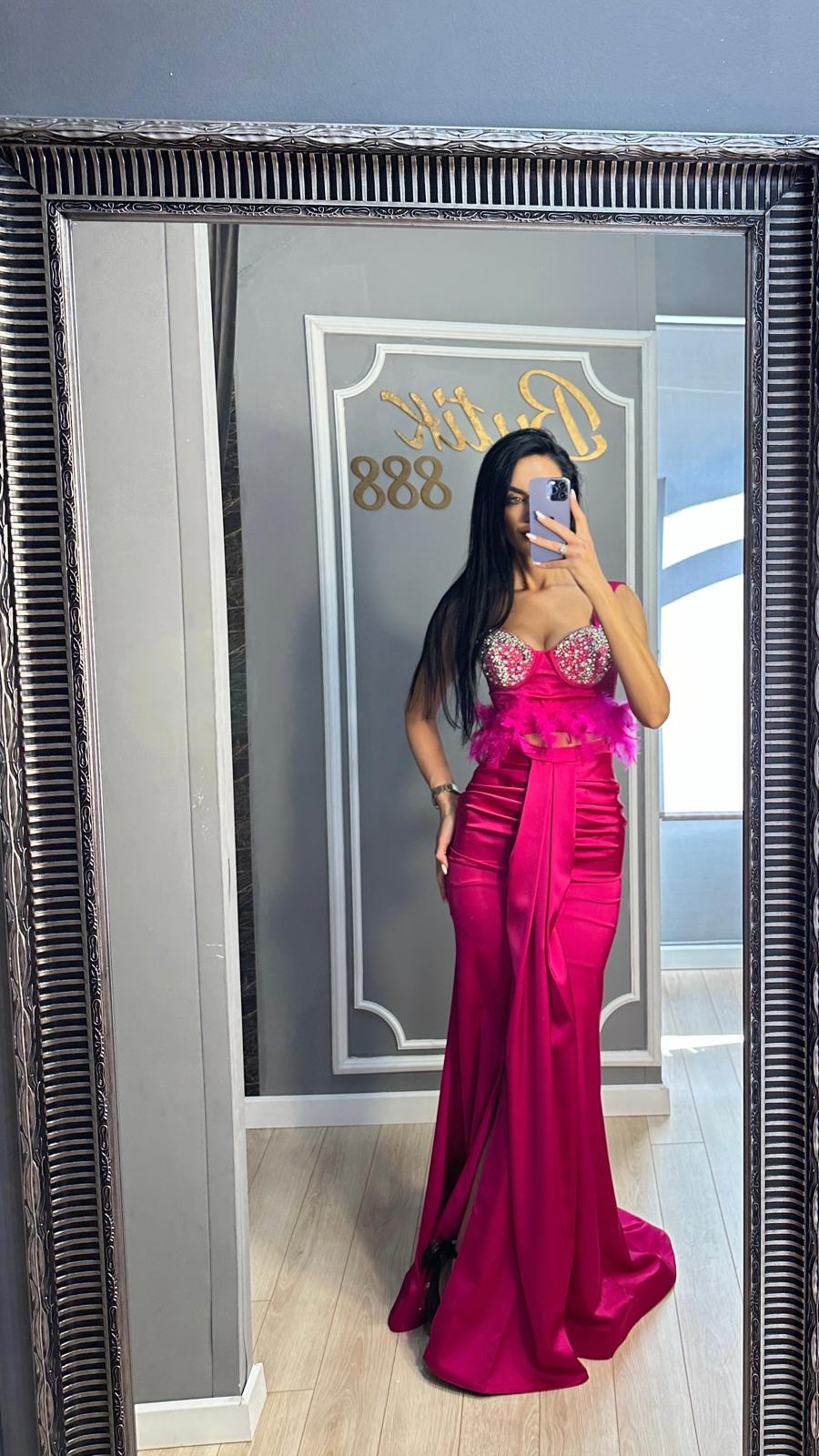 Set fusta si top Pink