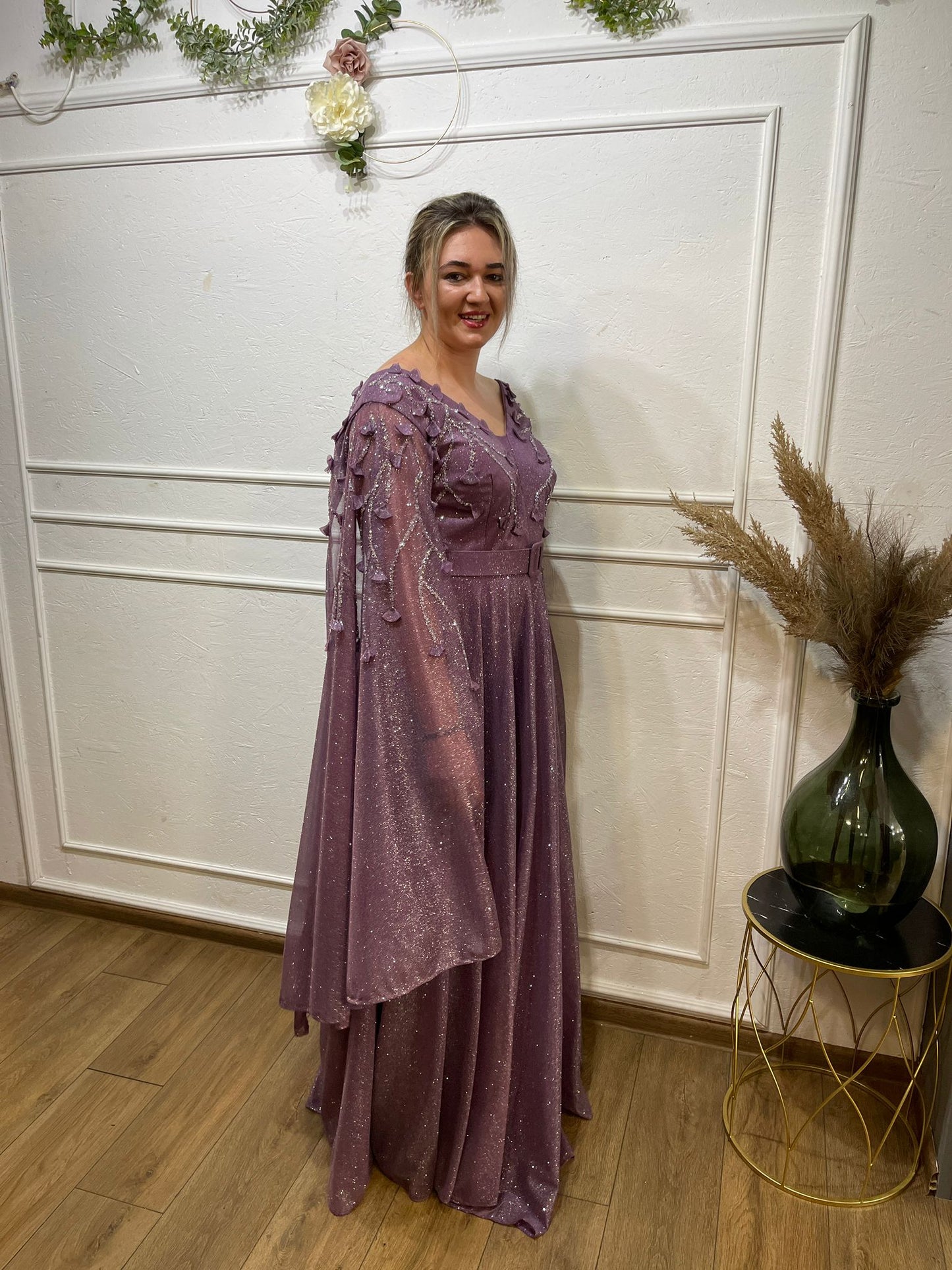 Rochie "Mauve gold lily"