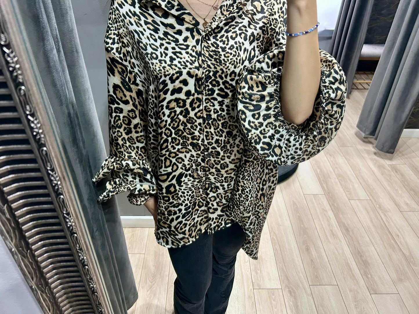 Camasa Print Maneci Clopot