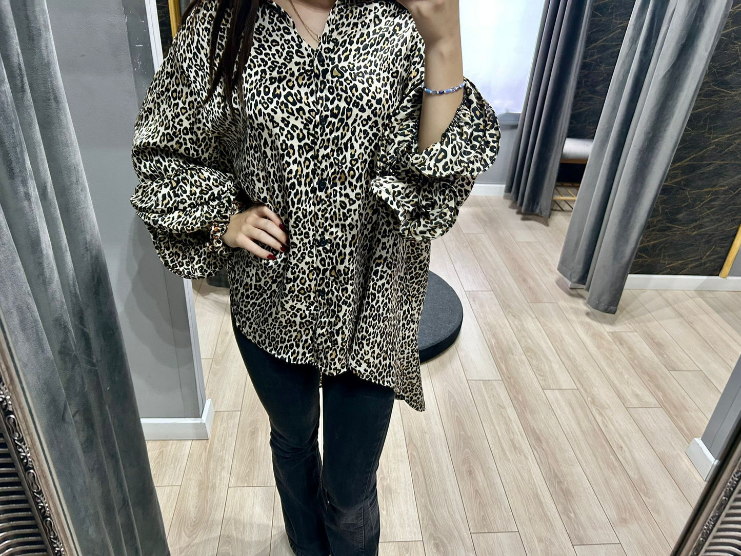 Camasa Print Maneci Clopot