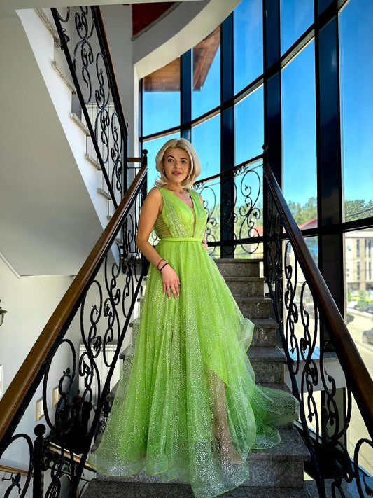 Rochie "Electric green"
