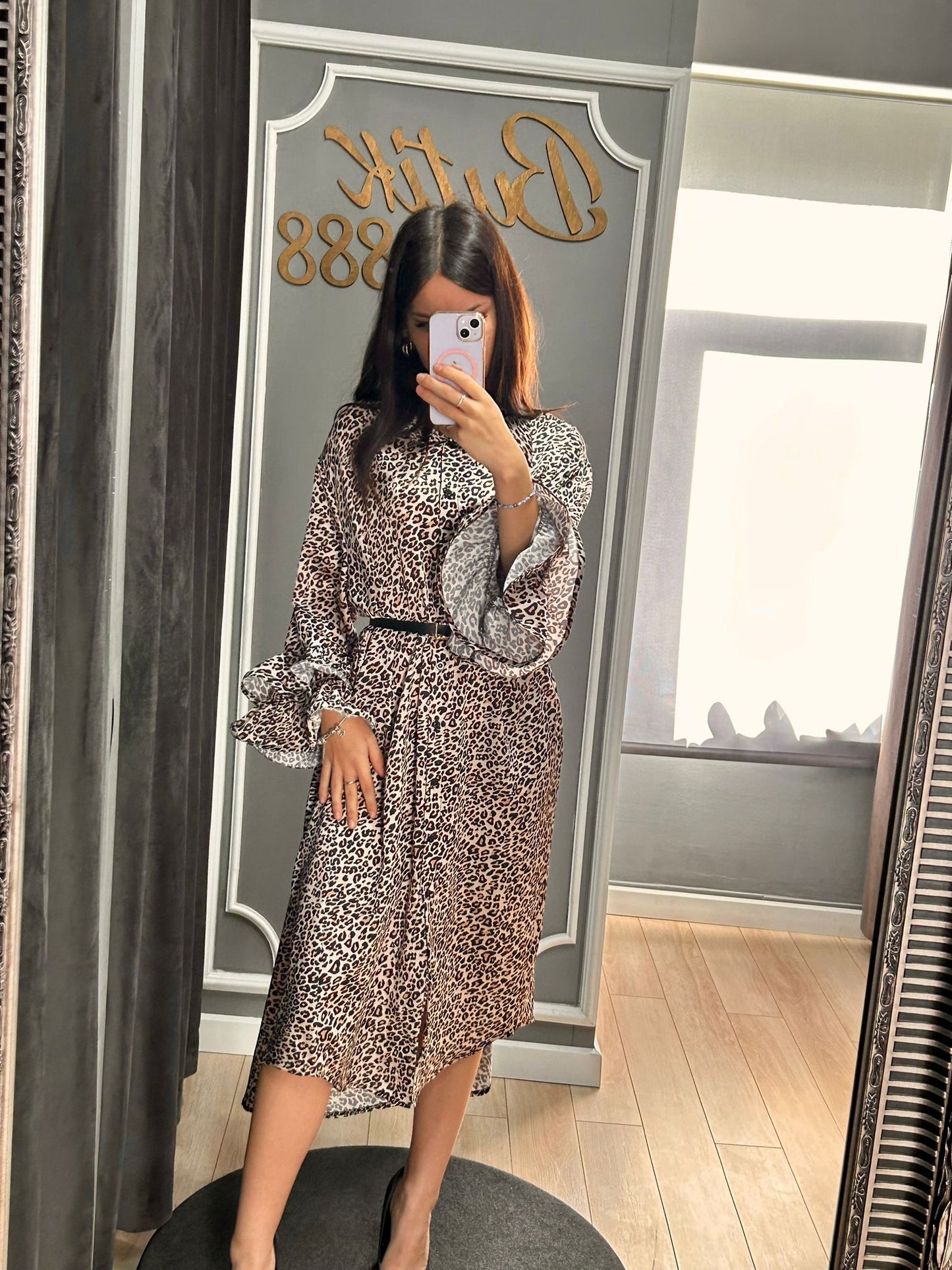 Rochie Print maneci clopot