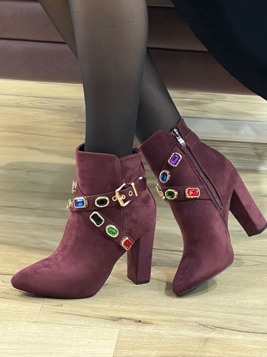 Botine Pietre Multicolor