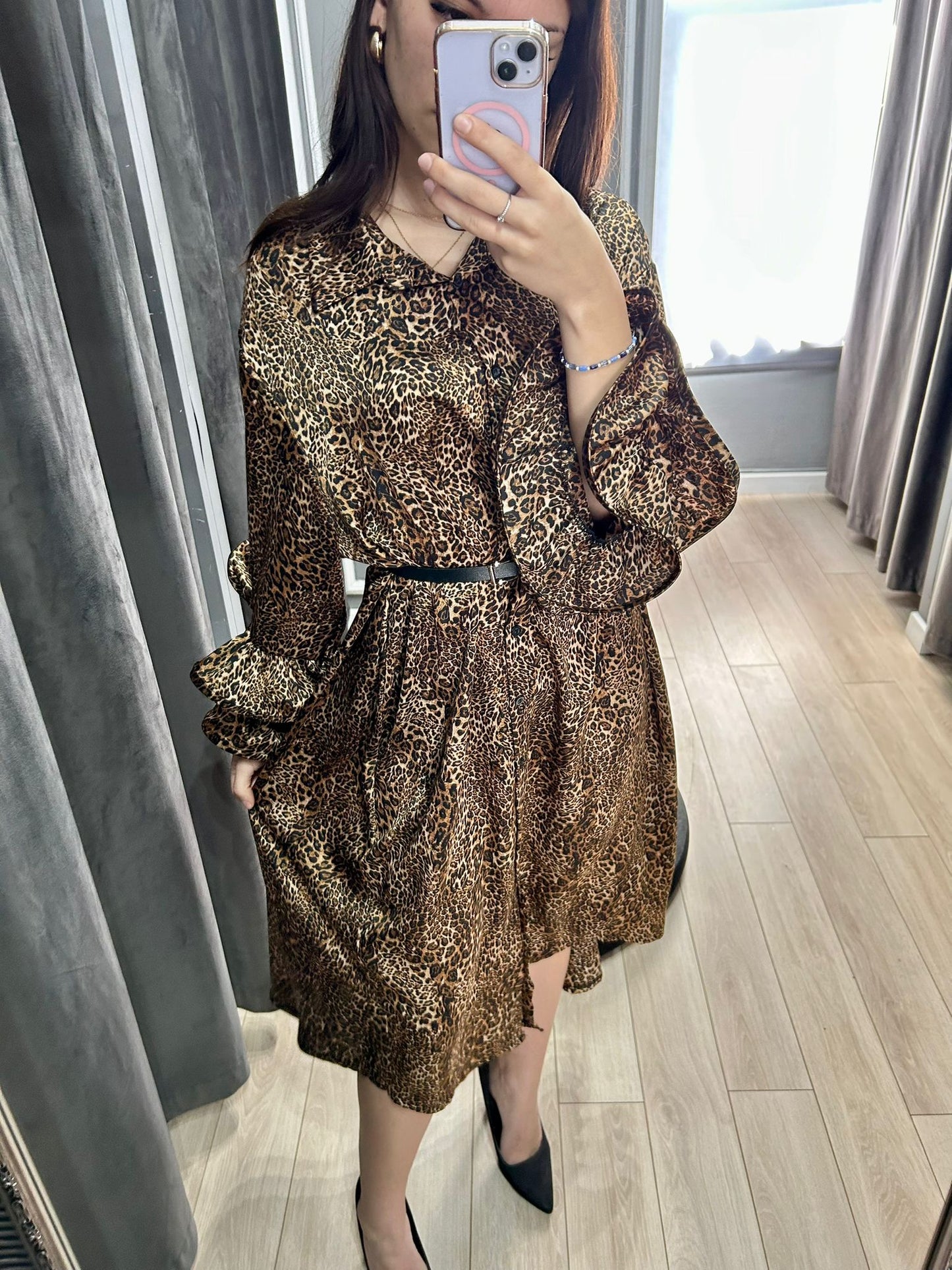 Rochie Print maneci clopot