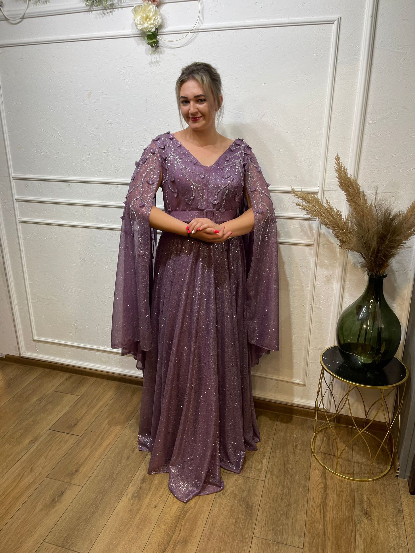 Rochie "Mauve gold lily"