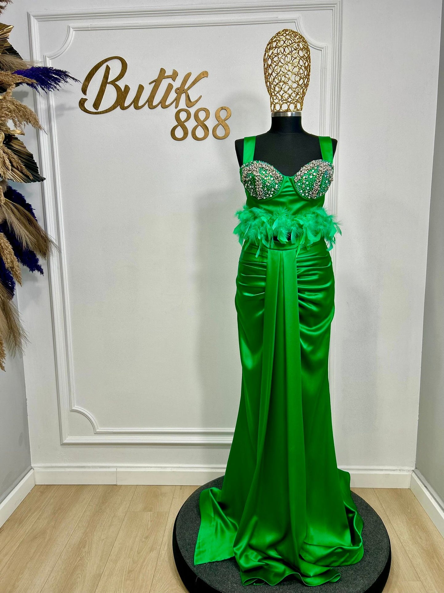 Set fusta si top Green