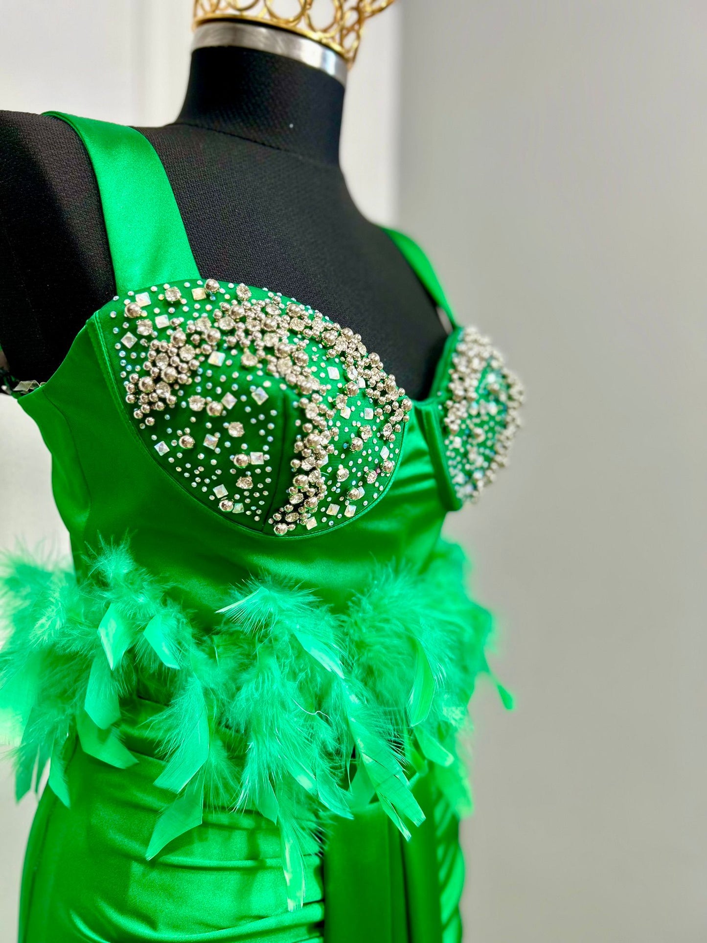 Set fusta si top Green